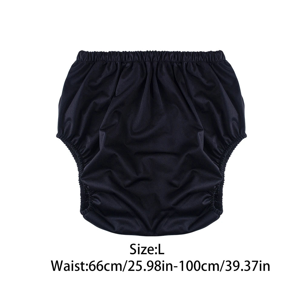 1Pc Solid Color Waterproof Iaper for Adults Washable Reusable Diaper Care Pants Leak-Proof Pants Waterproof Eldly Diaper Cover