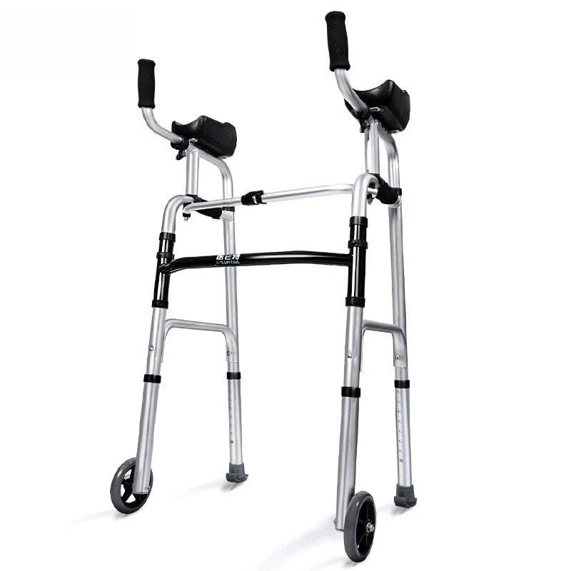 ‌Déambulateur en Aluminium Réglable et Pliable – Aide à la Marche et Rééducation pour Seniors