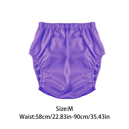 1Pc Solid Color Waterproof Iaper for Adults Washable Reusable Diaper Care Pants Leak-Proof Pants Waterproof Eldly Diaper Cover