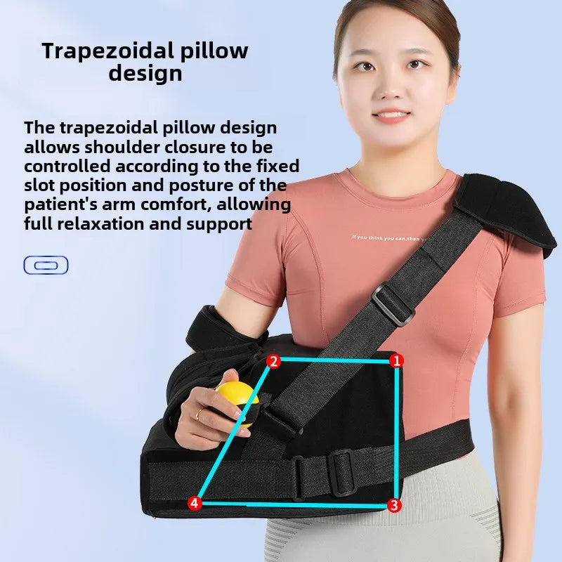 Coussin d’Abduction d’Épaule Réglable – Immobilisation et Soutien Médical après Fracture, Luxation ou Chirurgie de la Coiffe des Rotateurs
