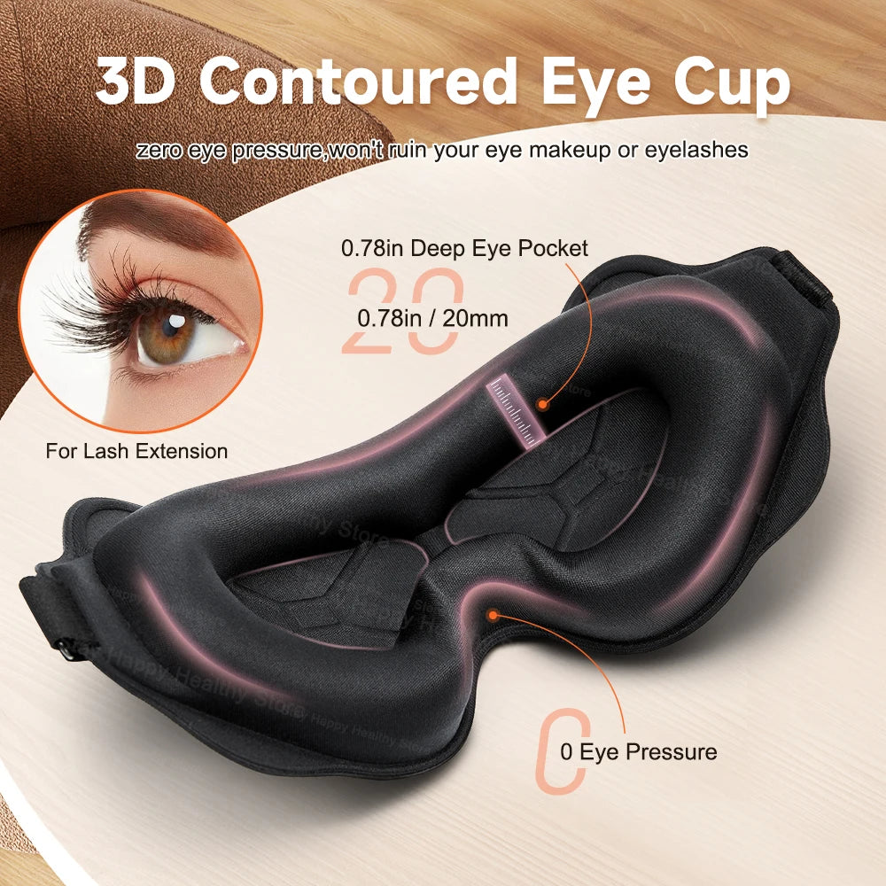 Masque de Repos 3D – Idéal pour Siestes, Voyages et Sommeil Profond
