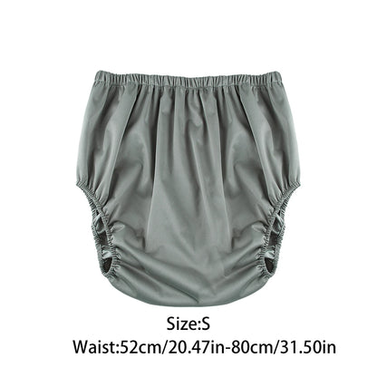 1Pc Solid Color Waterproof Iaper for Adults Washable Reusable Diaper Care Pants Leak-Proof Pants Waterproof Eldly Diaper Cover