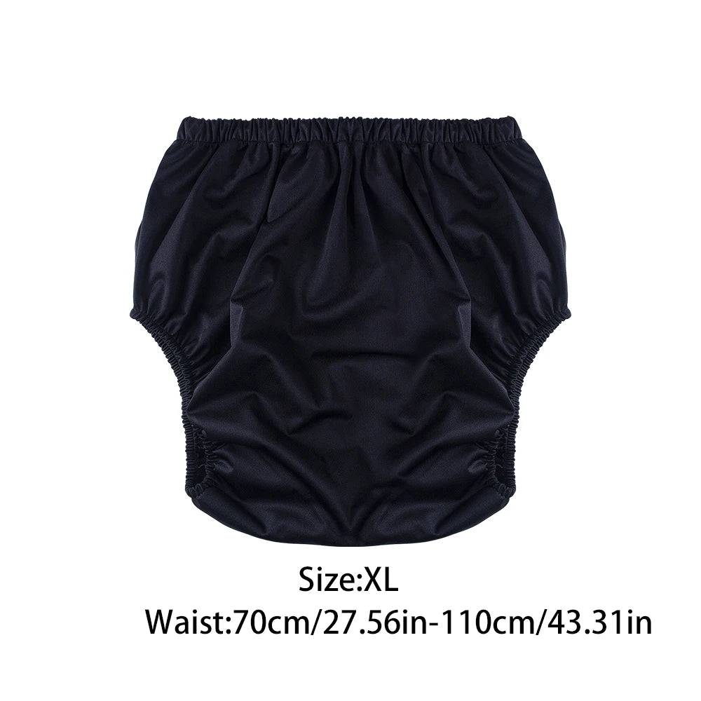 1Pc Solid Color Waterproof Iaper for Adults Washable Reusable Diaper Care Pants Leak-Proof Pants Waterproof Eldly Diaper Cover