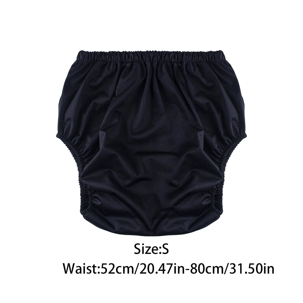 1Pc Solid Color Waterproof Iaper for Adults Washable Reusable Diaper Care Pants Leak-Proof Pants Waterproof Eldly Diaper Cover