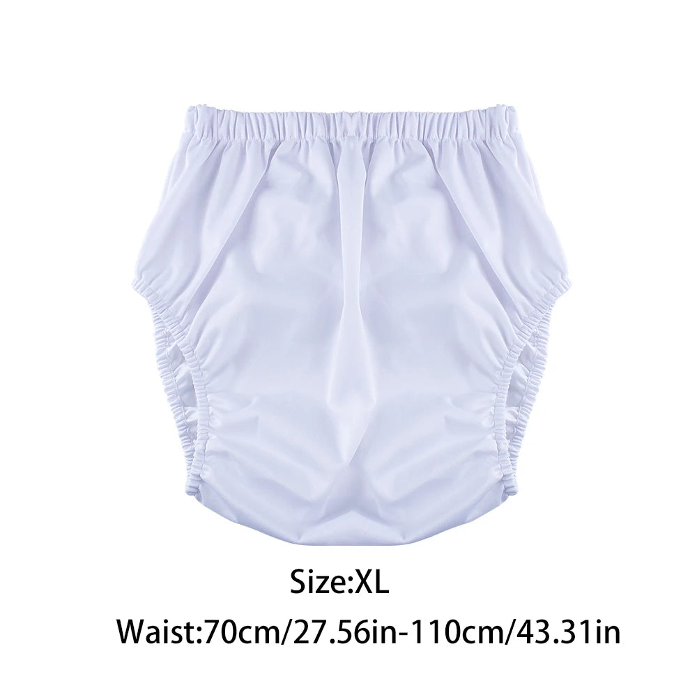1Pc Solid Color Waterproof Iaper for Adults Washable Reusable Diaper Care Pants Leak-Proof Pants Waterproof Eldly Diaper Cover