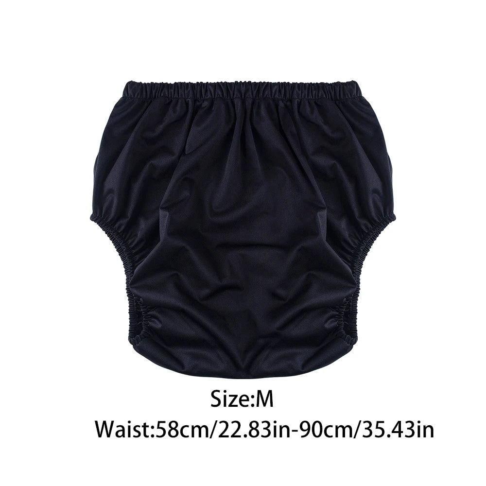 1Pc Solid Color Waterproof Iaper for Adults Washable Reusable Diaper Care Pants Leak-Proof Pants Waterproof Eldly Diaper Cover