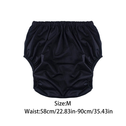 1Pc Solid Color Waterproof Iaper for Adults Washable Reusable Diaper Care Pants Leak-Proof Pants Waterproof Eldly Diaper Cover