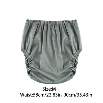 1Pc Solid Color Waterproof Iaper for Adults Washable Reusable Diaper Care Pants Leak-Proof Pants Waterproof Eldly Diaper Cover
