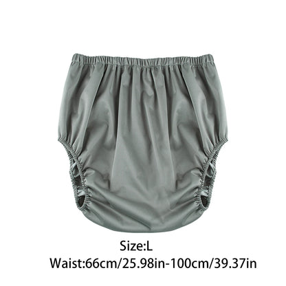 1Pc Solid Color Waterproof Iaper for Adults Washable Reusable Diaper Care Pants Leak-Proof Pants Waterproof Eldly Diaper Cover