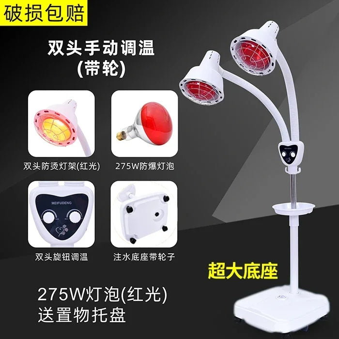 Lampe de Chaleur Infrarouge avec Support – Idéale pour Physiothérapie, Massage et Bien-Être
