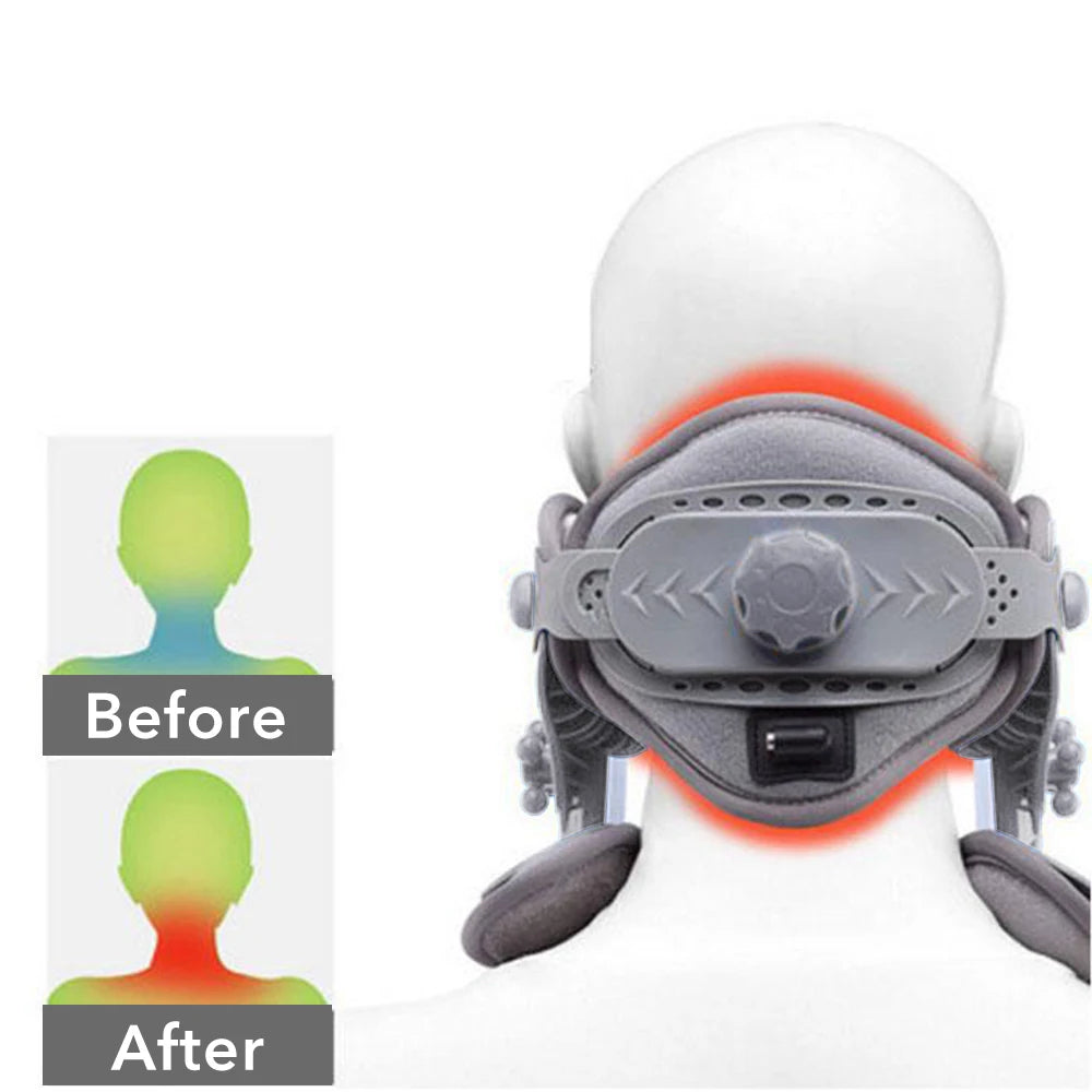 Revolutionary Medical Cervical Traction Device - Inflatable Neck Collar for Effective Spine Relaxation and Pain Relief