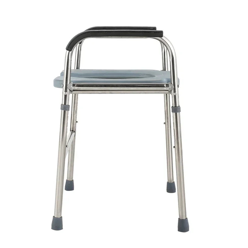 Chaise de Toilette Solide en Acier Inoxydable – Support Sécurisé pour Personnes Âgées ou Handicapées