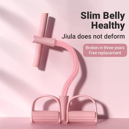 Appareil d’Exercice à Élastiques 6 Tubes avec Pédalier – Fitness Doux, Renforcement Musculaire et Rééducation à Domicile