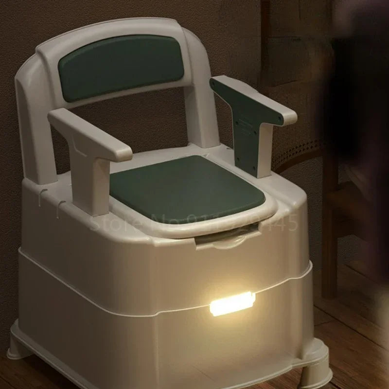 Chaise WC d’Appoint pour Intérieur – Conception Confortable et Hygiénique pour Adultes Dépendants