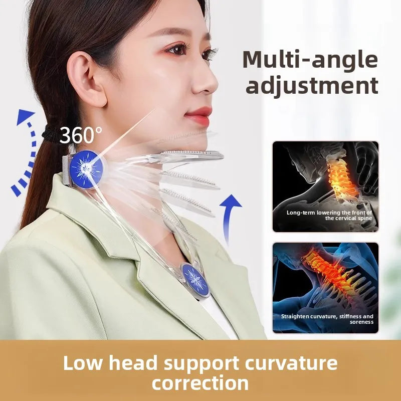 Collier Cervical de Maintien et de Traction – Support de Cou Fixe, Correcteur de Posture et Protection Cervicale