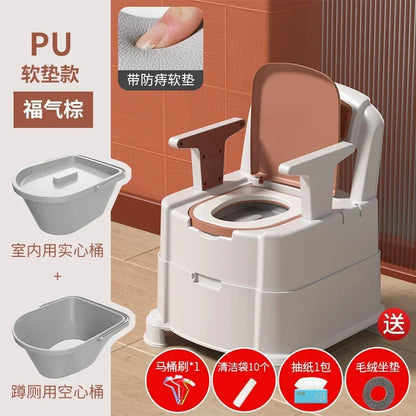 Chaise WC d’Appoint pour Intérieur – Conception Confortable et Hygiénique pour Adultes Dépendants