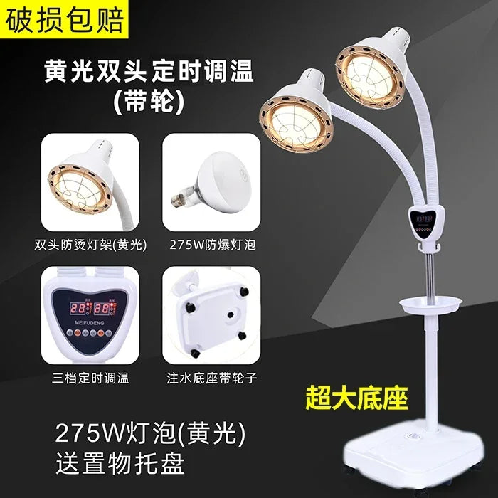 Lampe de Chaleur Infrarouge avec Support – Idéale pour Physiothérapie, Massage et Bien-Être