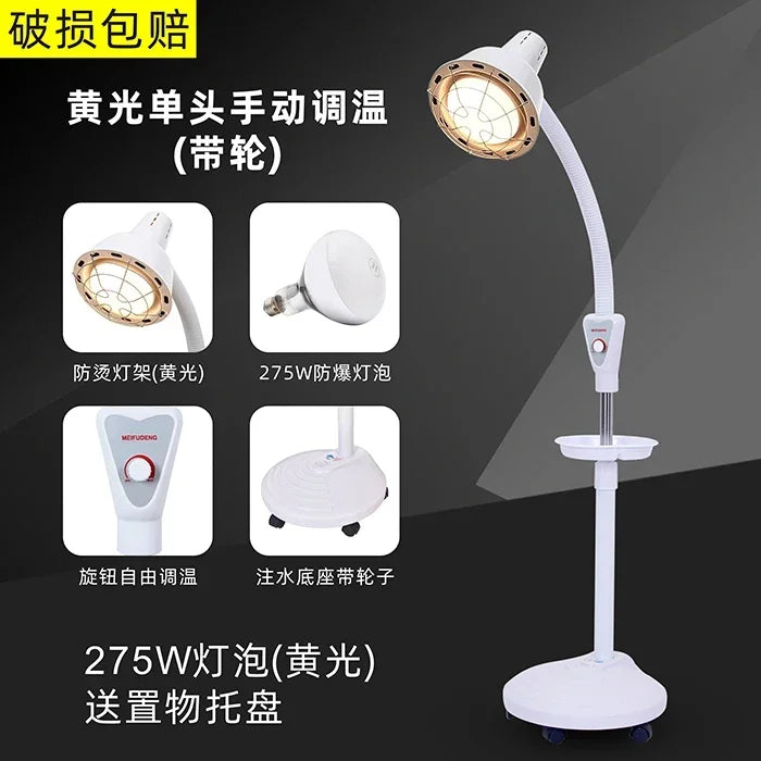 Lampe de Chaleur Infrarouge avec Support – Idéale pour Physiothérapie, Massage et Bien-Être