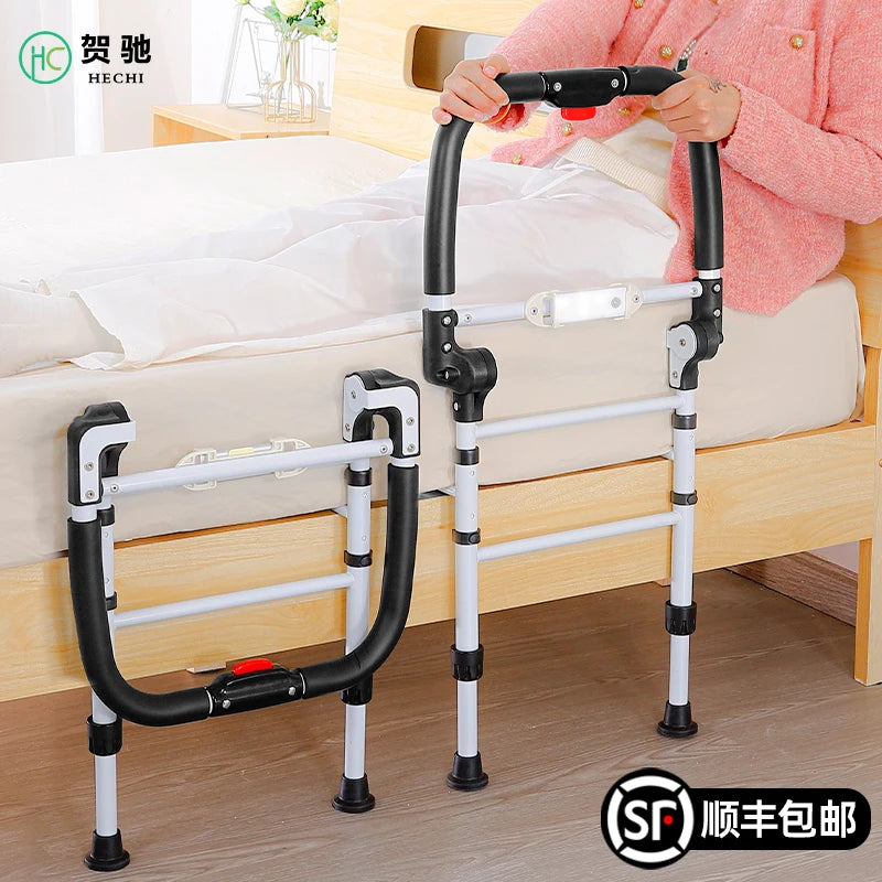 ‌Barre d’Appui de Lit Pliable pour Seniors – Aide au Lever avec Protection Anti-Chute