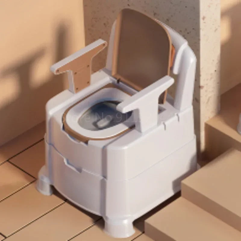 Chaise WC d’Appoint pour Intérieur – Conception Confortable et Hygiénique pour Adultes Dépendants