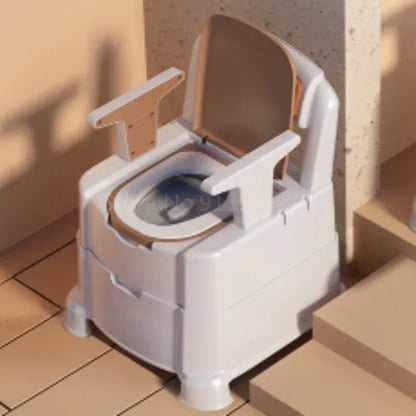 Chaise WC d’Appoint pour Intérieur – Conception Confortable et Hygiénique pour Adultes Dépendants