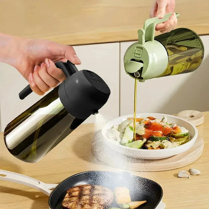 Kitchen Olive Oil Dispenser Bottle 470Ml/16Oz BBQ Baking Salad Vinegar Soy Sauce Sprayer Containers Spray and Pour Oil Pot