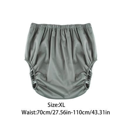1Pc Solid Color Waterproof Iaper for Adults Washable Reusable Diaper Care Pants Leak-Proof Pants Waterproof Eldly Diaper Cover
