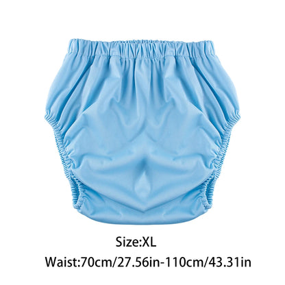 1Pc Solid Color Waterproof Iaper for Adults Washable Reusable Diaper Care Pants Leak-Proof Pants Waterproof Eldly Diaper Cover
