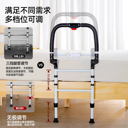 ‌Barre d’Appui de Lit Pliable pour Seniors – Aide au Lever avec Protection Anti-Chute
