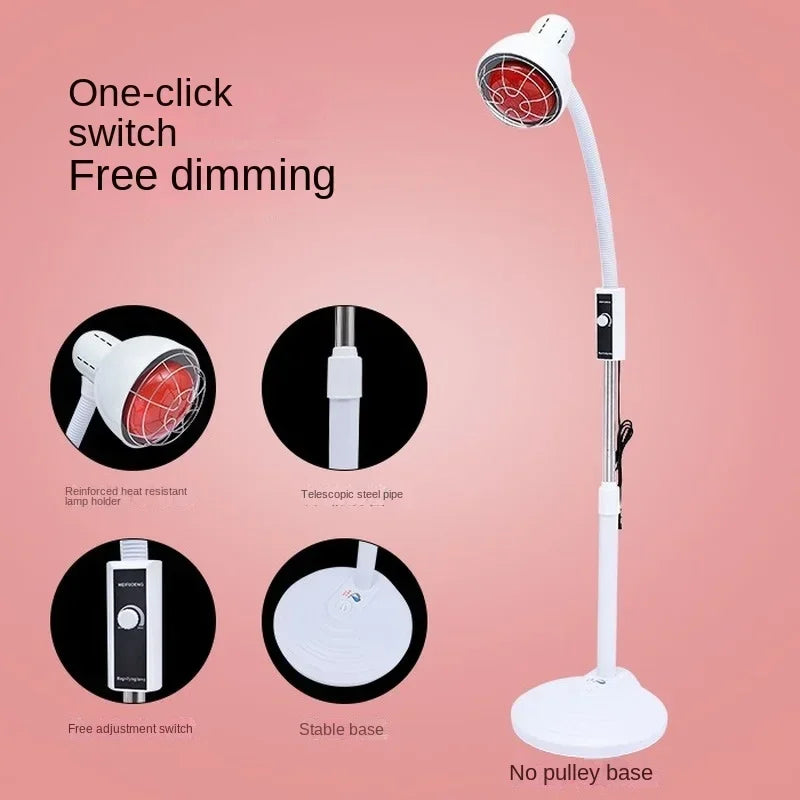 Lampe de Chaleur Infrarouge avec Support – Idéale pour Physiothérapie, Massage et Bien-Être