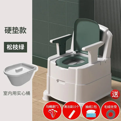 Chaise WC d’Appoint pour Intérieur – Conception Confortable et Hygiénique pour Adultes Dépendants