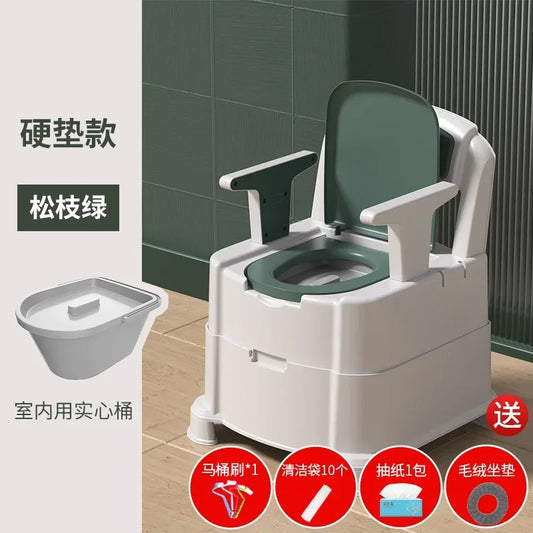 Chaise WC d’Appoint pour Intérieur – Conception Confortable et Hygiénique pour Adultes Dépendants