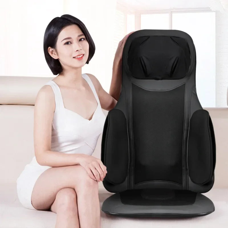 Coussin de Chaise Massant Thaï – Shiatsu, Vibration et Air Compression pour Soulagement Complet du Corps
