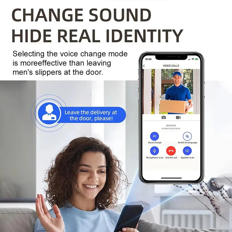 Sonnette Vidéo Intelligente Tuya avec Détection de Mouvement PIR – Caméra Extérieure WiFi Sans Fil, Vision HD 1080P et Protection Anti-Pluie Solaire