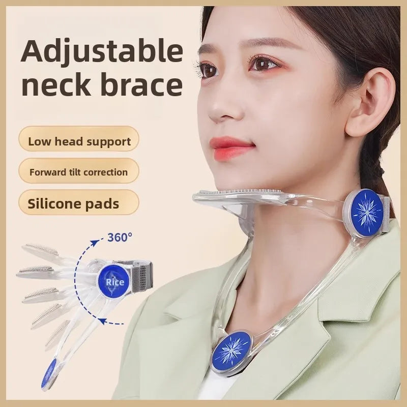 Collier Cervical de Maintien et de Traction – Support de Cou Fixe, Correcteur de Posture et Protection Cervicale