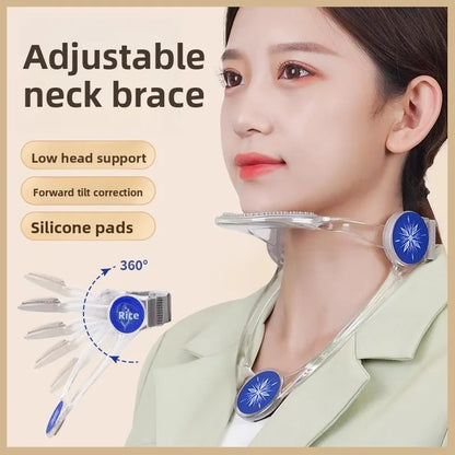 Collier Cervical de Maintien et de Traction – Support de Cou Fixe, Correcteur de Posture et Protection Cervicale