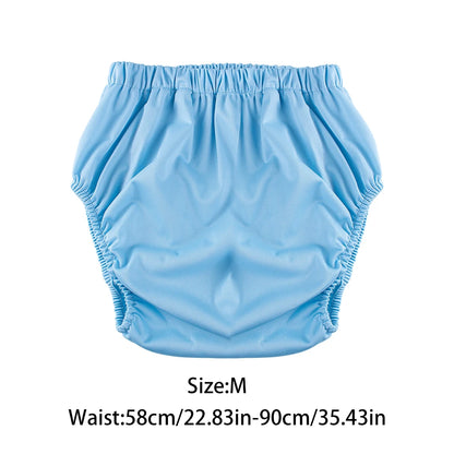1Pc Solid Color Waterproof Iaper for Adults Washable Reusable Diaper Care Pants Leak-Proof Pants Waterproof Eldly Diaper Cover
