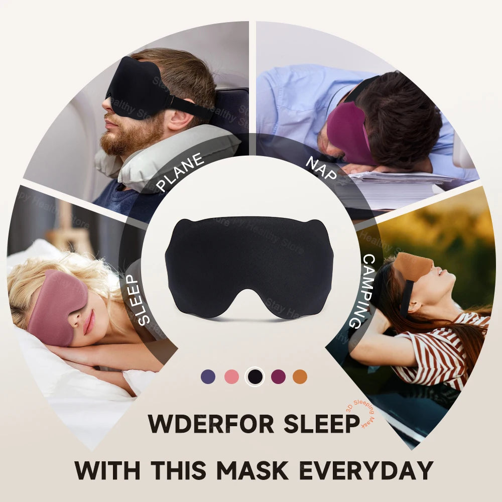 Masque de Repos 3D – Idéal pour Siestes, Voyages et Sommeil Profond