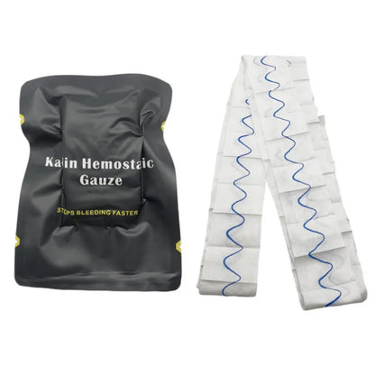 Gaze Hémostatique au Kaolin Z-Fold – Pansement d’Urgence pour Hémorragies, Kit IFAK Médical