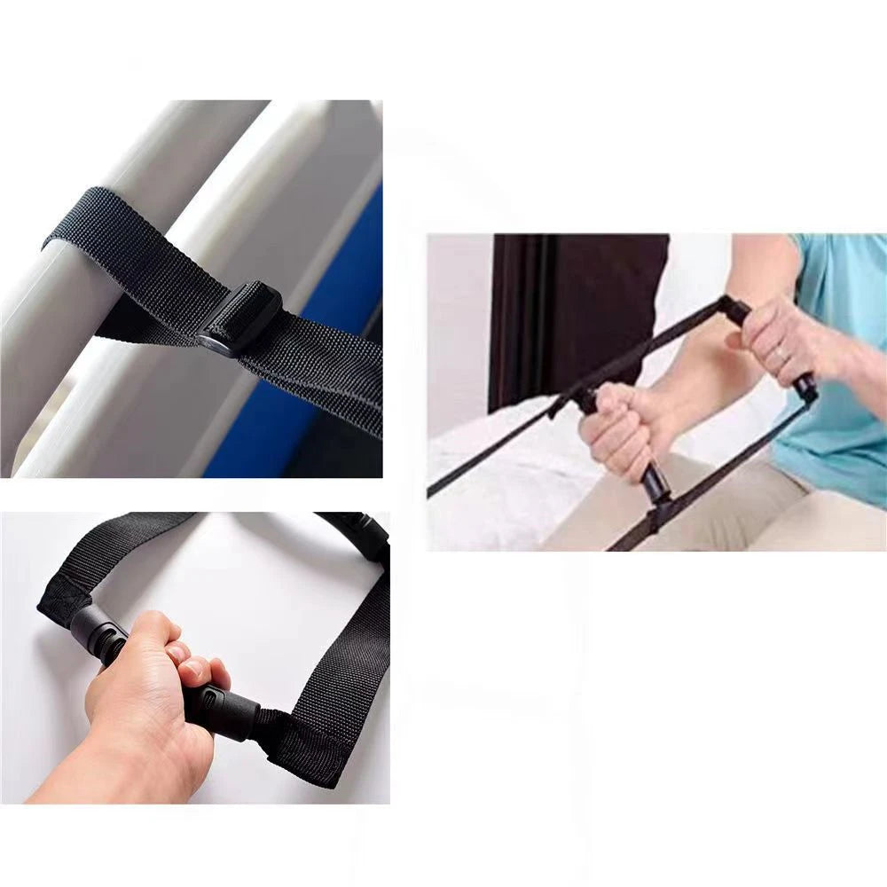 Elderly Get up Aid Disabled Get up Assist Belt Bed Ladder Assist Strap Pull up Sit up Wake up Rope Ladder with 6 Handrails