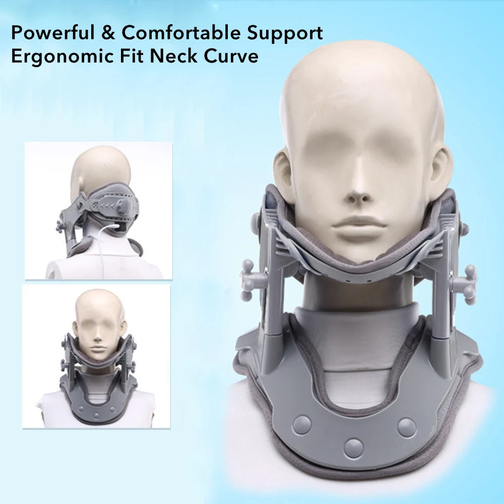 Revolutionary Medical Cervical Traction Device - Inflatable Neck Collar for Effective Spine Relaxation and Pain Relief