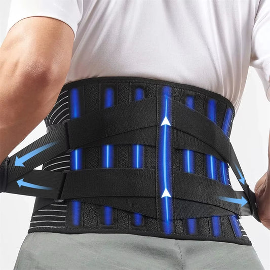 Ceinture lombaire réglable à double traction