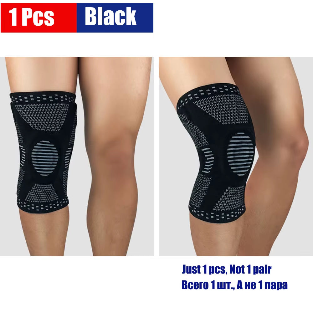 Genouillère Professionnelle de Compression – Soutien Médical avec Gel Rotulien et Renforts Latéraux