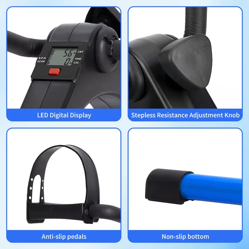 Pédalier Compact Sous Bureau – Renforce Bras et Jambes, Améliore la Circulation, Idéal Maison et Bureau