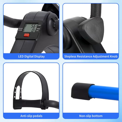 Pédalier Compact Sous Bureau – Renforce Bras et Jambes, Améliore la Circulation, Idéal Maison et Bureau