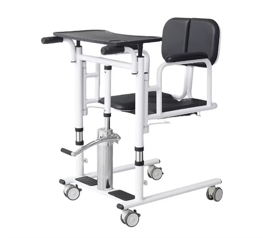 Disabled Elderly Moving Wheelchair Manual Transfer Machine Lifting Chair Hydraulic Power Height Adjustable
