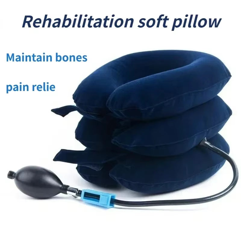 Collier Cervical Gonflable de Traction – Étirement Doux et Soulagement des Douleurs Cervicales