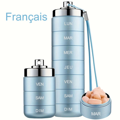 Pilulier Métal Premium 7 Jours – Étanche, Compact et Fiable