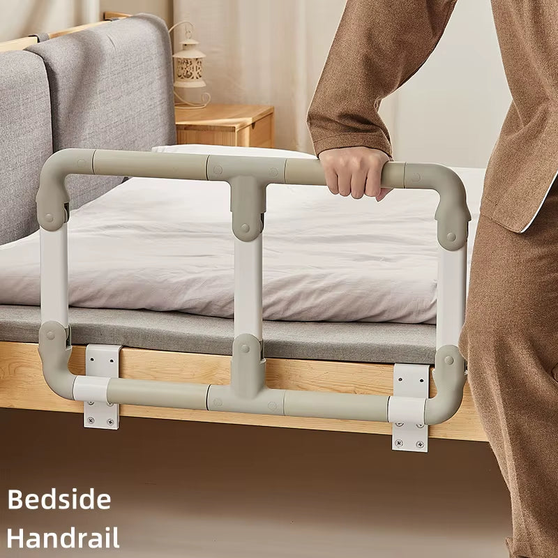 Barre d’Appui de Lit Pliable Réglable Antichute pour Seniors et Femmes Enceintes