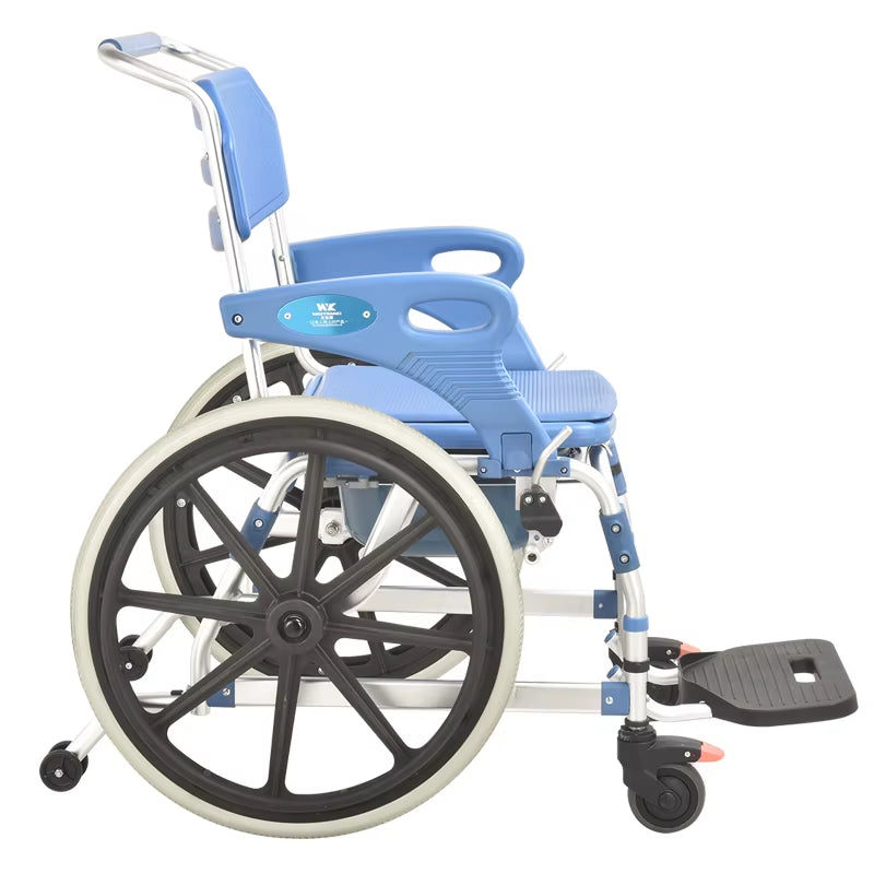 Mobile Portable Foldable Wheeled Bathroom Chair Handicap Patient Bucket Hoost Stool Nursing Commode Toilyet Chair for Elder